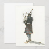 Kaart met doedelzakspeler (Voorkant / Achterkant)