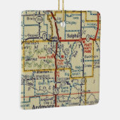 Kaart met draaiende Herfsten OK  Keramisch Ornament (Rechts)