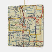 Kaart met draaiende Herfsten OK  Keramisch Ornament (Links)