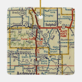 Kaart met draaiende Herfsten OK  Keramisch Ornament