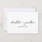 Kaart met dubbele naam QR Code Wedding RSVP Enclos (Voorkant)