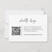 Kaart met dubbele naam QR Code Wedding RSVP Enclos (Achterkant)