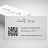Kaart met dubbele naam QR Code Wedding RSVP Enclos