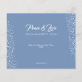 Kaart met een blauwe kerstfeestdag (Achterkant)