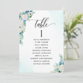 Kaart met een plattegrond met gastnamen (Staand voorkant)