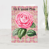 Kaart met één Roos patroonpatroon (Voorkant)