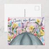 Kaart met eerst regen en dan bloemen (Voorkant / Achterkant)