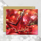 Kaart met feestdag met kerstfeestdag als jaarster