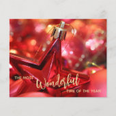 Kaart met feestdag met kerstfeestdag als jaarster (Voorkant)