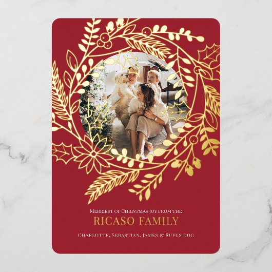 Kaart met feestelijke kerstfoto's (Voorkant)