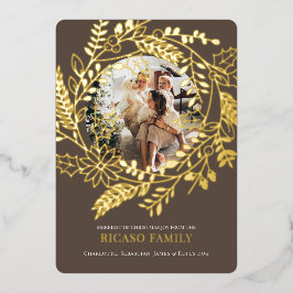 Kaart met feestelijke kerstfoto's