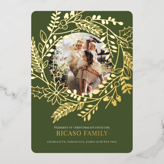 Kaart met feestelijke kerstfoto's (Voorkant)