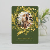 Kaart met feestelijke kerstfoto's (Staand Voorkant)