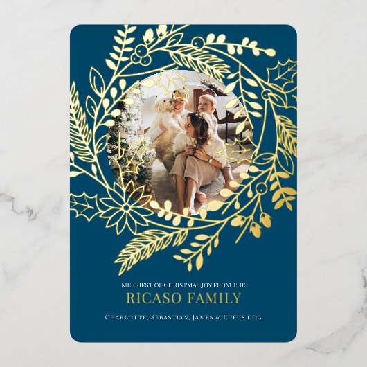 Kaart met feestelijke kerstfoto's (Voorkant)
