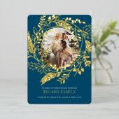 Kaart met feestelijke kerstfoto's (Staand Voorkant)