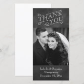 Kaart met foto en krijtbord bedankje (Voorkant / Achterkant)