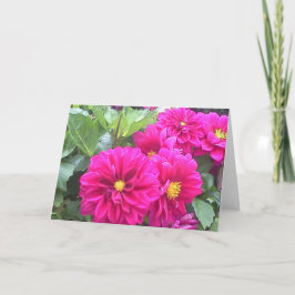 Kaart met foto van paarse bloem