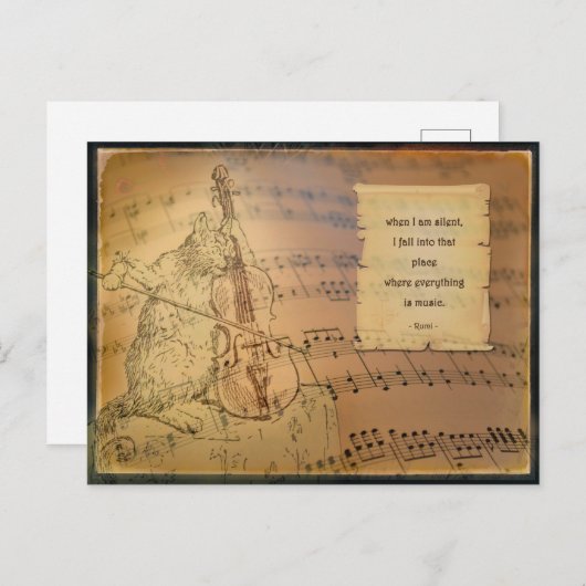 Kaart met gedicht Rumi (Voorkant / Achterkant)