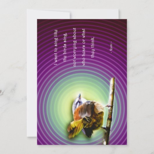 Kaart met gedicht Rumi (Voorkant)