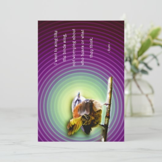 Kaart met gedicht Rumi (Staand voorkant)