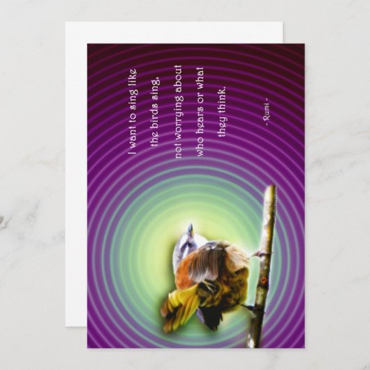 Kaart met gedicht Rumi (Voorkant / Achterkant)