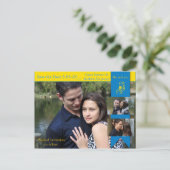 Kaart met geel blauw Verloving (Staand voorkant)