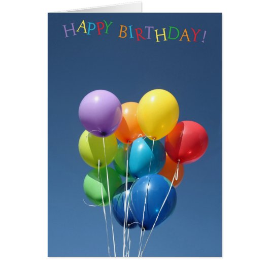 Kaart met gekleurde luchtballonnen (Voorkant)
