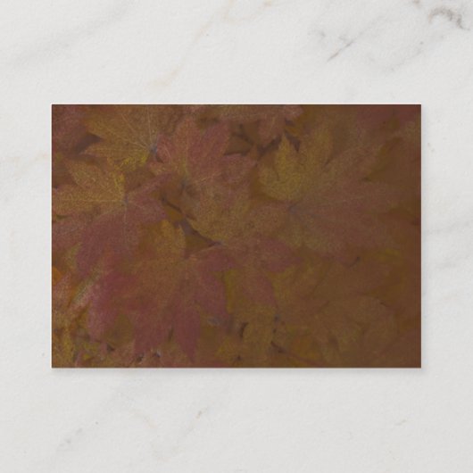 Kaart met gekleurde Maple Leaves Wedding RSVP Resp (Achterkant)