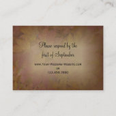 Kaart met gekleurde Maple Leaves Wedding RSVP Resp (Voorkant)