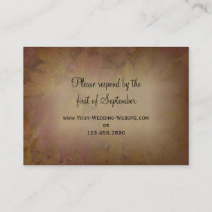 Kaart met gekleurde Maple Leaves Wedding RSVP Resp