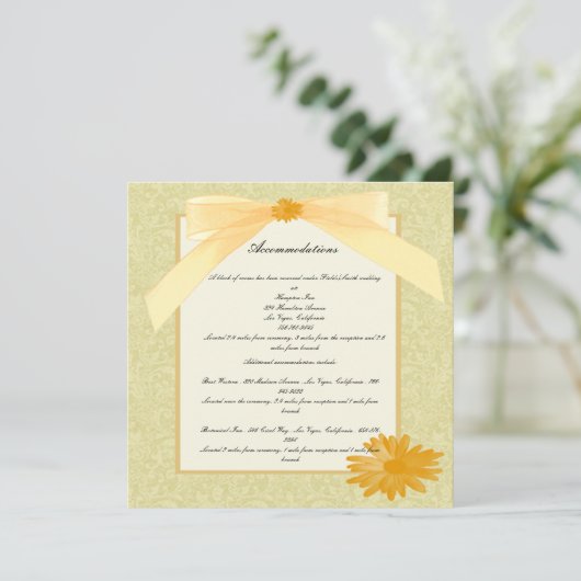 Kaart met Gele Bloemen (Staand voorkant)