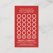 kaart met gemengde vruchtenstempel klantenkaartje (Achterkant)