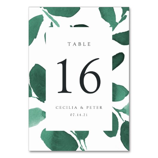 Kaart met gepersonaliseerd botanisch tabelnummer (Voorkant)