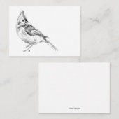Kaart met getufte Titmouse Blank Note Notitiekaartje (Voorkant / Achterkant)