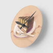 Kaart met geverfde waterverf cake ronde klok (Hoek)