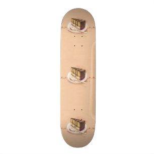 Kaart met geverfde waterverf taart persoonlijk skateboard