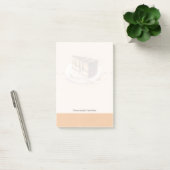 Kaart met geverfde waterverf taart post-it® notes (Kantoor)