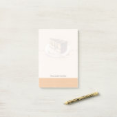 Kaart met geverfde waterverf taart post-it® notes (Op bureau)
