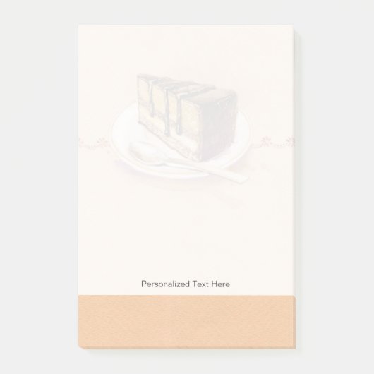 Kaart met geverfde waterverf taart post-it® notes (Voorkant)