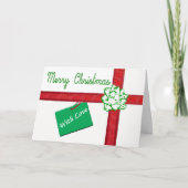 Kaart met gevlekte Cadeaus kerst (Voorkant)