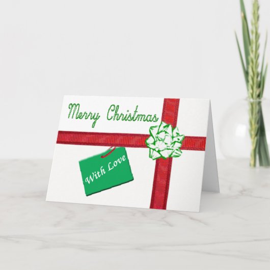 Kaart met gevlekte Cadeaus kerst (Voorkant)