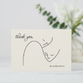 Kaart met gezichten bedanken (Staand voorkant)