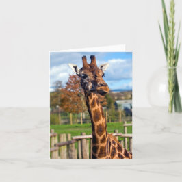 Kaart met giraffe
