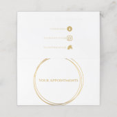 Kaart met gouden cirkelvormige stylist (Buitenkant ongevouwen)