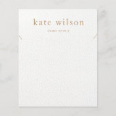 Kaart met groot wit leder (afbeelding)-Ketting (Voorkant)