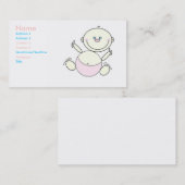 Kaart met het bedrijfsprofiel van de kinderopvang visitekaartje (Voorkant / Achterkant)