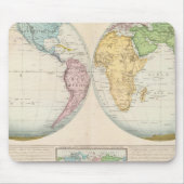 Kaart met het dubbele halfrond van het klimaat muismat (Voorkant)