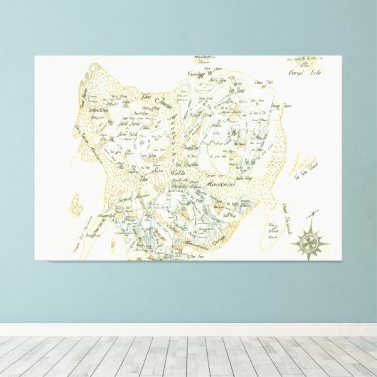 Kaart met het label van Trino Canvas Afdruk (Insitu (Houten vloer))