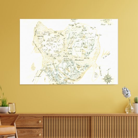 Kaart met het label van Trino Canvas Afdruk (Insitu (Woonkamer))