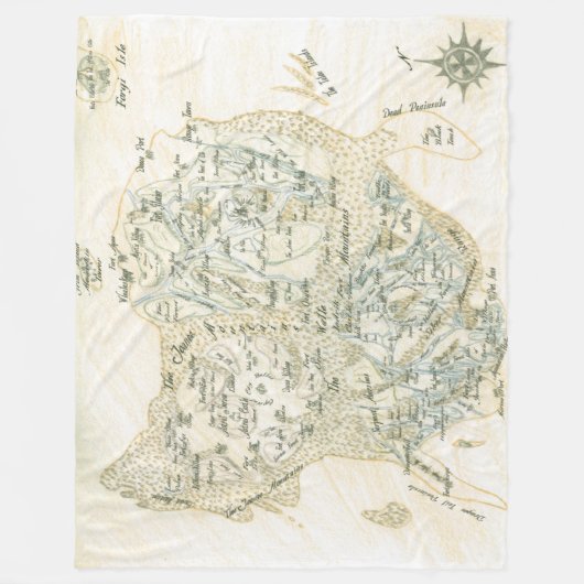 Kaart met het label van Trino Fleece Deken (Voorkant)